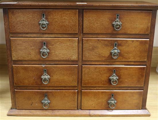 A Victorian mahogany miniature chest of drawers